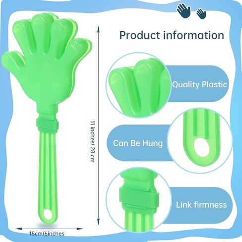 ZCYSRLQIN 6 Pcs 11 Inch Hand Clappers Orange Large Clappers Noisemakers Noise Makers Party Favors Jumbo Plastic Party Clapper Sporting Events Cheers Ball Dance Basketball Football Noisemakers in Saudi Arabia