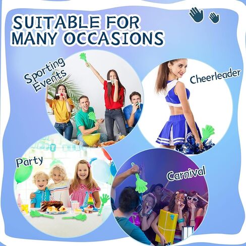 ZCYSRLQIN 6 Pcs 11 Inch Hand Clappers Orange Large Clappers Noisemakers Noise Makers Party Favors Jumbo Plastic Party Clapper Sporting Events Cheers Ball Dance Basketball Football Noisemakers in Saudi Arabia