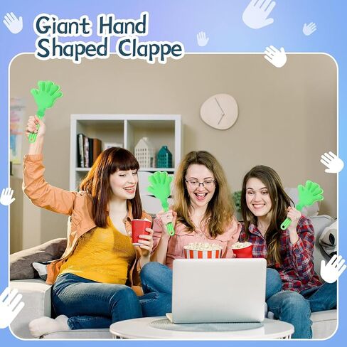 ZCYSRLQIN 6 Pcs 11 Inch Hand Clappers Orange Large Clappers Noisemakers Noise Makers Party Favors Jumbo Plastic Party Clapper Sporting Events Cheers Ball Dance Basketball Football Noisemakers in Saudi Arabia