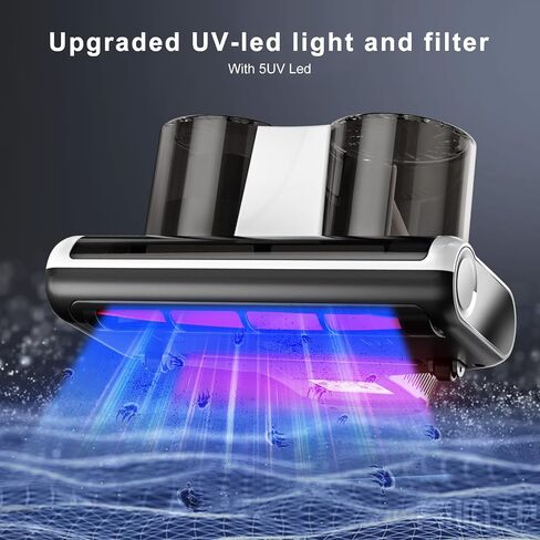 Bed Vacuum Cleaner, UV Mattress Vacuum with Roller Brush & High Heating, Upgrade Double Dust Cup, 500W Powerful Suction Handheld Vacuums Effectively Clean Up Bed in Saudi Arabia