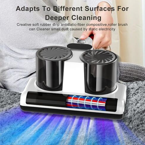 Bed Vacuum Cleaner, UV Mattress Vacuum with Roller Brush & High Heating, Upgrade Double Dust Cup, 500W Powerful Suction Handheld Vacuums Effectively Clean Up Bed in Saudi Arabia
