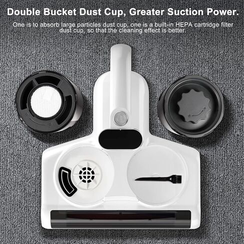 Bed Vacuum Cleaner, UV Mattress Vacuum with Roller Brush & High Heating, Upgrade Double Dust Cup, 500W Powerful Suction Handheld Vacuums Effectively Clean Up Bed in Saudi Arabia