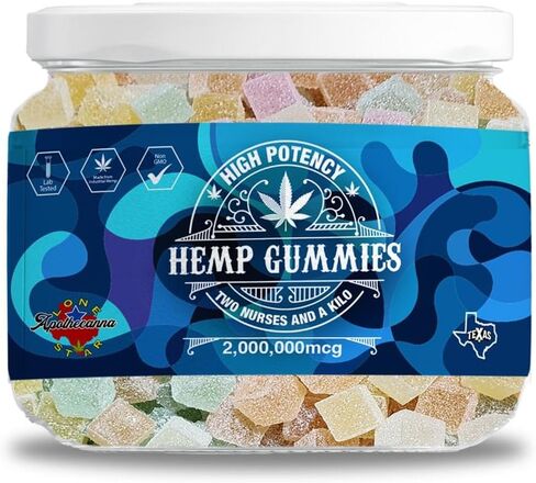 Lone Star Hemp Gummies (80 قطعة) - رائعة للسلام والاسترخاء - 2,000,000 ميكروجرام - غير معدلة وراثيًا - راحة لذيذة - صنع في الولايات المتحدة الأمريكية - علكات مريحة in Kuwait