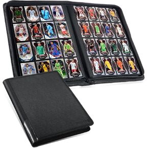 Toploader Card Binder 4 Pocket,160-Card Trading Card Album-Premium PU Zipper Hard Case,Sideload PVC-Free Pages, Fits 2.5 x 3.5 MTG,TCG, YuGiOh,Game Cards & Sports Cards, with Spine Label (Black) in Kuwait