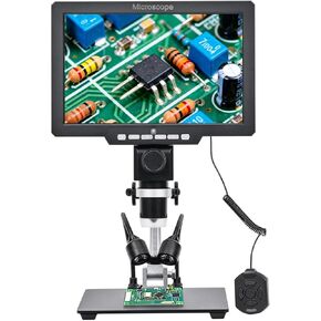 VBESTLIFE Digital Microscope, 10.1 Inch IPS Screen 2000X Magnification 12MP Camera with 32GB Storage, for PCB Repair, Real Time Recording (with Battery US Plug 110V) in Saudi Arabia