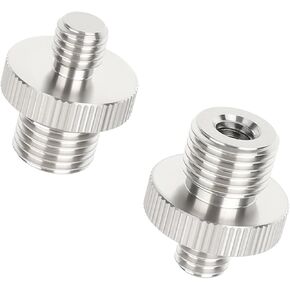 2Pcs Photography Stainless Steel Screw High Strength Male to 1/2inch-20 Male 1/4inch-20 Female Thread Adapter Stainless Steel Screw in Kuwait