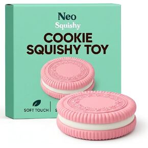 Big 12 cm taba squishy cookie black cookie biscuit piscuit تخفيف الإجهاد لزجة لزجة خفيفة ناعمة التململ ألعاب ملفات تعريف الارتباط العملاقة فيروسي in Kuwait