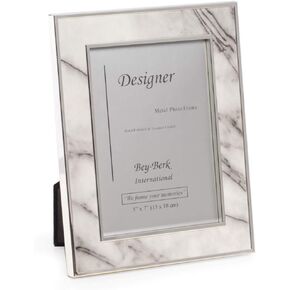 إطار صورة بتصميم رخامي من Bey-Berk مع حامل خلفي، 5x7 in Kuwait