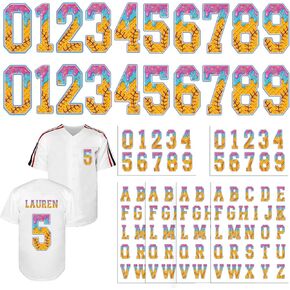 Football Iron on Patches - 144 Pcs Letters and Numbers A-Z DTF Ready to Press 0-9 Heat Transfers Vinyl Stickers Decals for Sport Clothing T Shirts Clothes Hoodies Bag DIY Craft Fall Applique in Kuwait