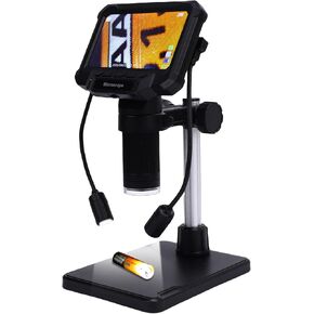 Digital Microscope, 4.3 Inch 1000X 1080P LCD USB Magnifier with 10MP Camera and 8 Adjustable LED Lights, Photo and Video Capability, PC View for Adults Soldering Jewelry in Kuwait