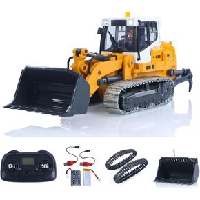 TOUCAN RC HOBBY 1:50 RC Electric Lifting Tracked Loader LR636 2.4G Construction Vehicle Metal Bucket Tracks Ripper RTR Model Light Sound Battery New Year Gift in Kuwait