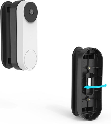 حامل جرس باب قابل للتعديل لجرس Google Nest Doorbell السلكي من الجيل الثالث، حامل بزاوية متوافق مع كاميرا Nest Doorbell، أسود in Kuwait