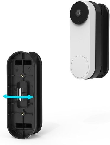 حامل جرس باب قابل للتعديل لجرس Google Nest Doorbell السلكي من الجيل الثالث، حامل بزاوية متوافق مع كاميرا Nest Doorbell، أسود in Kuwait