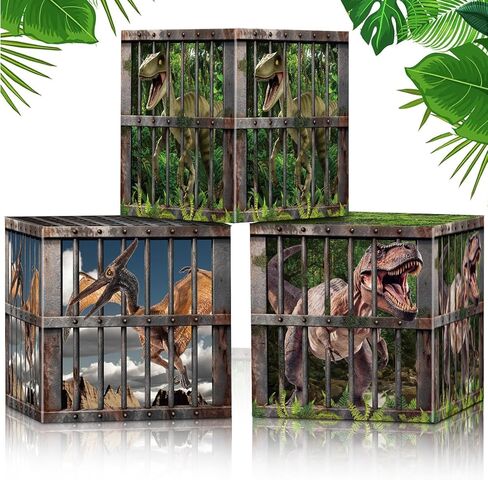 Fuutreo 6 Pcs Dinosaur Birthday Party Supplies Party Favor Boxes 12 x 12 x 12 Inch Table Centerpieces Dinosaur Theme Decorations Photography Props For Birthday Halloween Christmas in Saudi Arabia