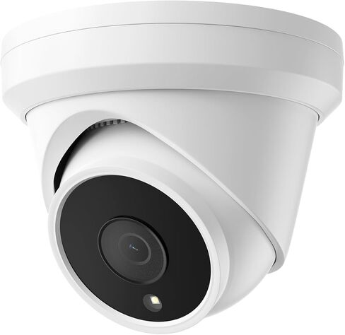 كاميرا UNILOOK 5MP Turret PoE لأمن الأعمال، كاميرا IP خارجية، اكتشاف الإنسان والمركبة، رؤية ليلية ملونة ذكية 100 قدم، فتحة SD 512 جيجابايت، ميكروفون مدمج، IP66، معدن Fuall، متوافق مع NDAA in Kuwait