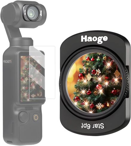 مرشح ضوء النجوم المغناطيسي Haoge لجيب DJI Osmo 3,6 نقطة متقاطعة مع ضوء النجوم وميض نجمي وتأثير متألق مرشحات عدسة متعددة المغلفة in Kuwait