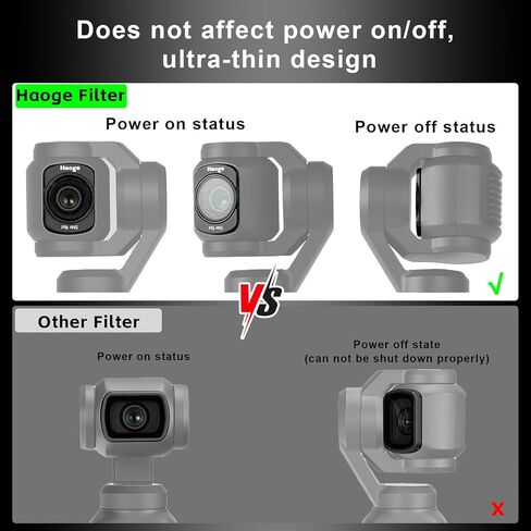 مرشح ضوء النجوم المغناطيسي Haoge لجيب DJI Osmo 3,6 نقطة متقاطعة مع ضوء النجوم وميض نجمي وتأثير متألق مرشحات عدسة متعددة المغلفة in Kuwait