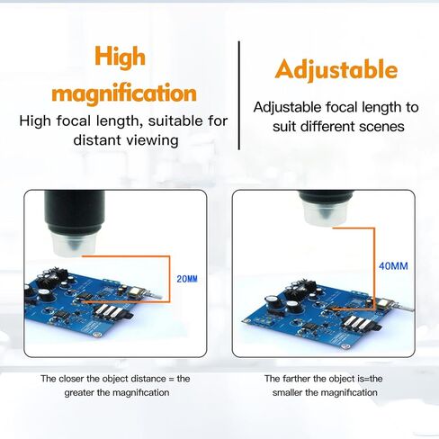 VBESTLIFE Digital Microscope, 10.1 Inch IPS Screen 2000X Magnification 12MP Camera with 32GB Storage, for PCB Repair, Real Time Recording (with Battery US Plug 110V) in Saudi Arabia