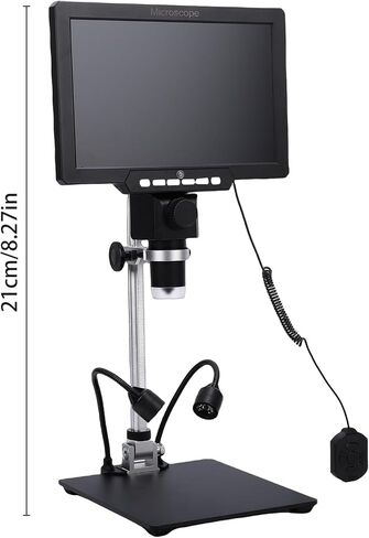 VBESTLIFE Digital Microscope, 10.1 Inch IPS Screen 2000X Magnification 12MP Camera with 32GB Storage, for PCB Repair, Real Time Recording (with Battery US Plug 110V) in Saudi Arabia