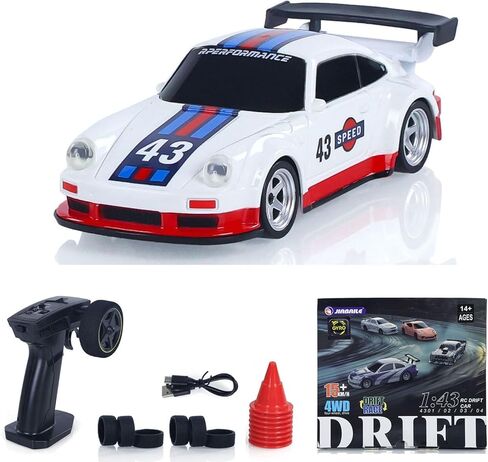 1:43 RC Drift Car 4WD High Speed Racing Vehicles 4304A 2.4GHz RTR Mini Car Model Radio Battery Lights Gyroscope in Kuwait