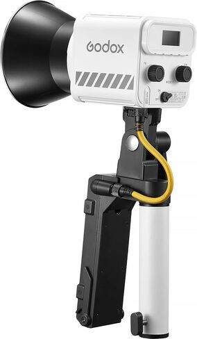 مقبض بطارية Godox لـ ML60IIBi - مقبض طاقة مزدوج NP-F (Sony L-Series) مع حامل 1/4 بوصة -20 وكابل تيار مستمر، حل الطاقة الميدانية، إمكانية التنقل والتحكم المحمول في الاستوديو وفي الموقع (AKB01) in Kuwait