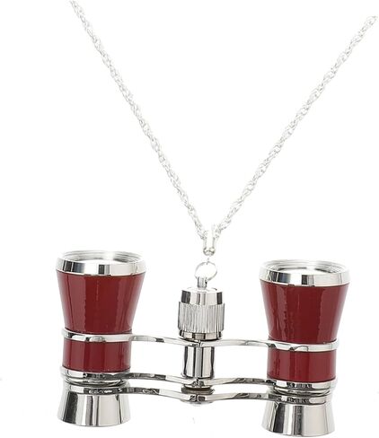 Veemoon مناظير مسرح عتيقة بطول 25 مترًا مع سلسلة نظارات أوبرا خفيفة الوزن ومدمجة للحفلات الموسيقية وسباق الخيل، تصميم أنيق باللون الفضي والنبيذ الأحمر in Kuwait