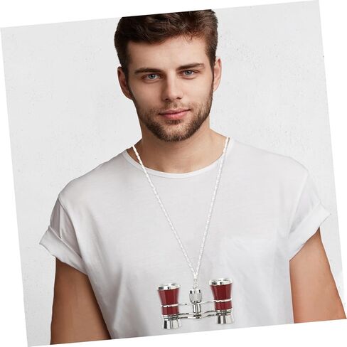 Veemoon مناظير مسرح عتيقة بطول 25 مترًا مع سلسلة نظارات أوبرا خفيفة الوزن ومدمجة للحفلات الموسيقية وسباق الخيل، تصميم أنيق باللون الفضي والنبيذ الأحمر in Kuwait