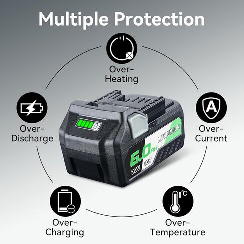 2-Pack 6.0Ah 18V/36V Lithium-Ion Replacement for Metabo Battery | Compatible with 371751M 372121M BSL36A18 BSL36B18 Cordless Power Tools in Saudi Arabia