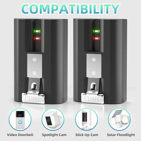 Replacement Battery for Ring Doorbell - 7200mAh Rechargeable Camera Batteries with Charger Station for Ring Video Doorbell 2/3/3 Plus/4, Spotlight Cam, Stick Up Cam (2 Battery & Charger Station) in Kuwait