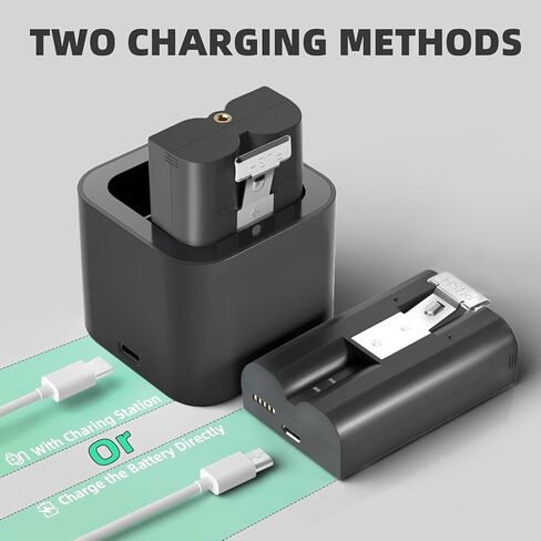Replacement Battery for Ring Doorbell - 7200mAh Rechargeable Camera Batteries with Charger Station for Ring Video Doorbell 2/3/3 Plus/4, Spotlight Cam, Stick Up Cam (2 Battery & Charger Station) in Kuwait