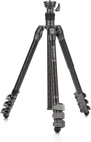 Benro Rhino CF Two Series Carbon Fiber Tripod & Monopod – 4-Section Flip-Lock Legs, Converts to 70" Monopod, Supports 44 lb Payload, Travel-Ready Support Gear (FRHN24CF) in Saudi Arabia