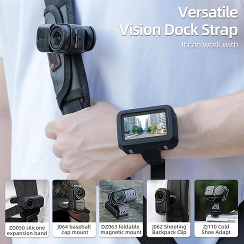 سوار معصم من السيليكون من CAPART لقاعدة DJI OSMO Nano Vision Dock، حامل حزام المعصم لتثبيت الدراجة in Kuwait