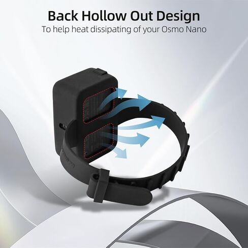سوار معصم من السيليكون من CAPART لقاعدة DJI OSMO Nano Vision Dock، حامل حزام المعصم لتثبيت الدراجة in Kuwait