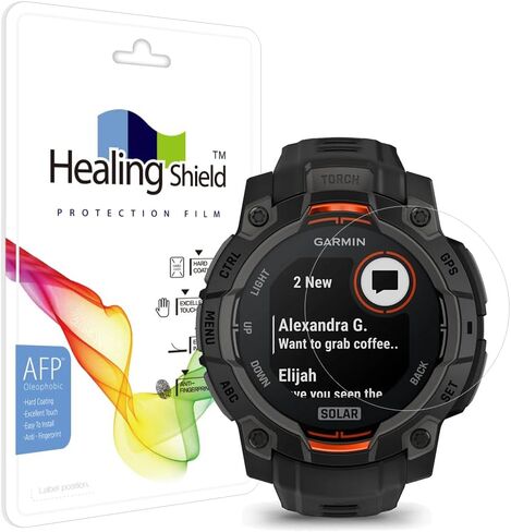 واقي شاشة Healingshield مضاد لبصمات الأصابع ومضاد للوهج متوافق مع GARMIN Instinct3 SOLRA 45 مم in Saudi Arabia