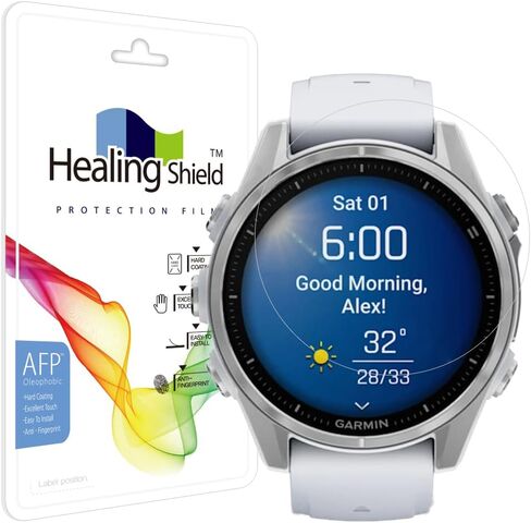 واقي شاشة Healingshield مضاد لبصمات الأصابع ومضاد للوهج متوافق مع GARMIN fenix 8 AMOLED 43 مم in Kuwait