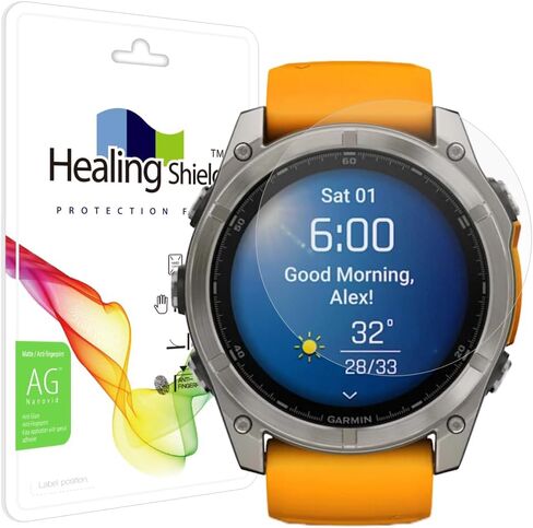 Healingshield Screen Protector Oleophobic AFP Clear Film Compatible with GARMIN fenix 8 AMOLED 51mm in Saudi Arabia