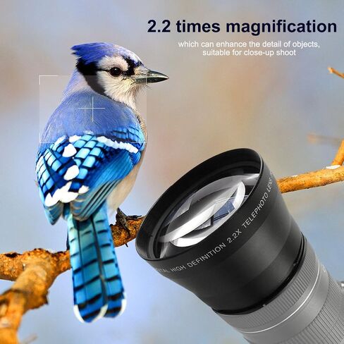 67 مللي متر 2.2X العالمي تليفوتوغرافي عدسة الكاميرا ملحق لكاميرات DSLR الافتراضية in Kuwait