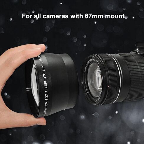 67 مللي متر 2.2X العالمي تليفوتوغرافي عدسة الكاميرا ملحق لكاميرات DSLR الافتراضية in Kuwait
