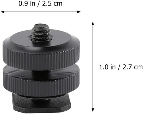 NUOBESTY 4 Pcs Camera Hot Shoe Mount Adapter with Tripod Screw, Aluminum Alloy Flash Shoe Mount for DSLR Photography Accessories in Saudi Arabia