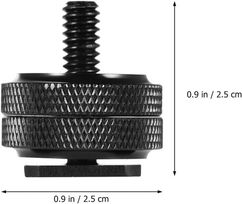 DECHOUS 3pcs Dual-Layer 1/4 Inch Metal Hot Shoe Mount Adapter Screw for DSLR Camera Rig, Flash Shoe Stand, Tripod Screw Converter Compatible with Video Lights and Camcorders in Kuwait