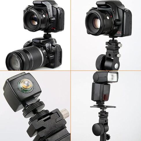 DECHOUS 3pcs Dual-Layer 1/4 Inch Metal Hot Shoe Mount Adapter Screw for DSLR Camera Rig, Flash Shoe Stand, Tripod Screw Converter Compatible with Video Lights and Camcorders in Kuwait