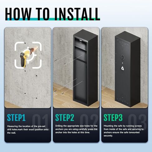 Kaer 12-15 Gun Safe ، خزانة مسدس كبيرة للبندقية والبنادق المنزلية ، بندقية آمنة للمنزل ، وصول سريع للوصول إلى آمن مع لوحة المفاتيح الرقمية ، وخزانات بندقية ، وأرافئ قابلة للتعديل وجيوب المسدس in Saudi Arabia