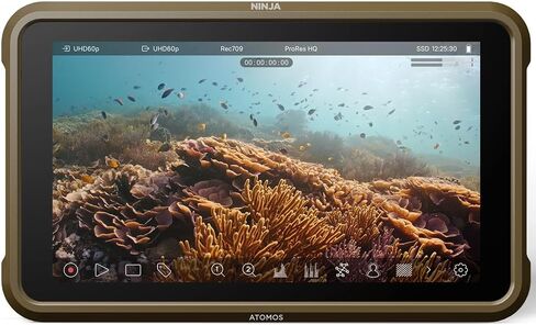 شاشة تسجيل Atomos Ninja 5.2 بوصة 4K HDMI + حزمة SSD سعة 240 جيجابايت SE4 2.5 بوصة - مسجل كاميرا محمول لكاميرات DSLR والسينما والكاميرات بدون مرايا in Saudi Arabia