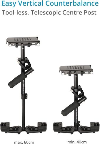 مثبت FLYCAM المحمول لكاميرات الفيديو DSLR. توازن دقيق سريع، عمود مركزي تلسكوبي مع مقبض انحراف ثلاثي المحاور. مشبك طاولة مجاني ولوحة سريعة الفك. (FHD-3K-كيو تي) in Saudi Arabia