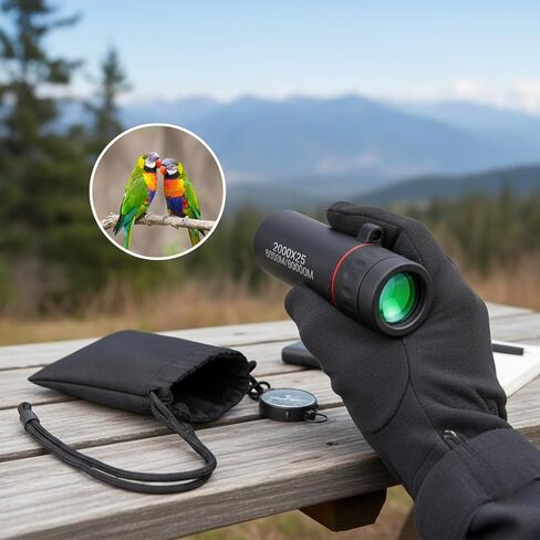 2000x25 Mini Monocular Telescope for Adults - High Power Compact Pocket Scope for Concerts, Camping, Bird Watching & Travel in Saudi Arabia