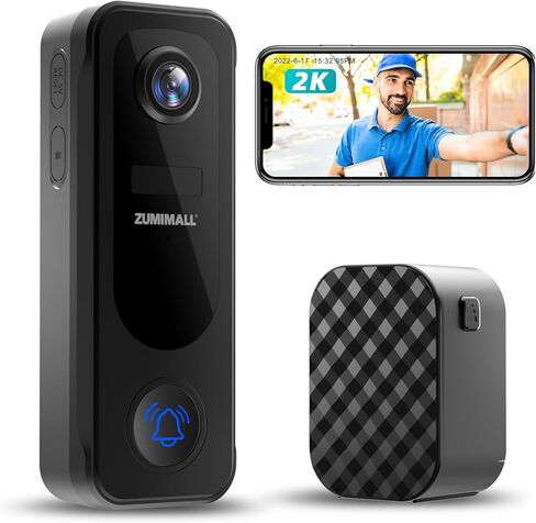 كاميرات مراقبة ZUMIMALL 2K لاسلكية في الهواء الطلق، حامل مغناطيسي، كاميرا خارجية بعرض 130 درجة لاسلكية، كاميرا بطارية واي فاي 2.4 جيجا بايت داخلية/اكتشاف الذكاء الاصطناعي/رؤية ليلية ملونة 3 ميجابكسل/محادثة ثنائية الاتجاه/سحابة/أليكسا/IP66 in Saudi Arabia