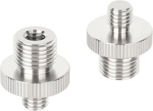 2Pcs Photography Stainless Steel Screw High Strength Male to 1/2inch-20 Male 1/4inch-20 Female Thread Adapter Stainless Steel Screw in Kuwait