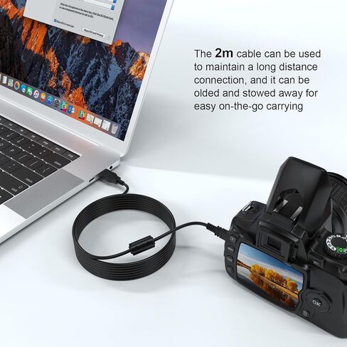 كابل USB UC-E6 متوافق مع Nikon D7200 D7100 D5500 D5300 D5200 D5100 D5000 D3300 D3200 D750، كابل USB UC-E16 لنيكون Coolpix B500 S6500 S6300 S3700 S3500 S220 L840 L830 L340 L310 L22، 6.6 قدم in Kuwait