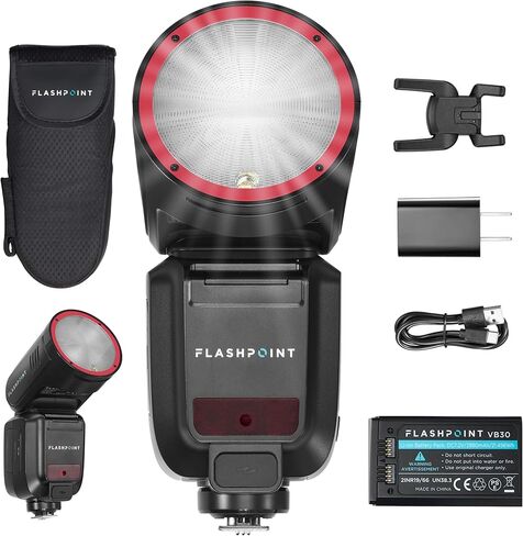 فلاش كاميرا Flashpoint V100 V100F V100-F لـ Fuji Speedlite، 100Ws 2.4G TTL1/8000 HSS، 400 ومضة طاقة كاملة، بطارية ليثيوم أيون 7.2V/2980mAh، وقت إعادة التدوير 1.7 ثانية، (بدون فلاش فرعي) (Fuji V100) in Saudi Arabia