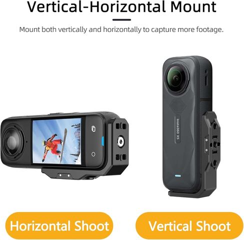 دعامة تثبيت أفقية لملحقات Insta 360 X5، دعامة L مع فتحة لولبية 1/4 بوصة ومحول واجهة قابل للطي لحامل Insta 360 X5 in Saudi Arabia